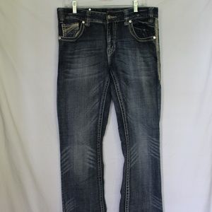 Rock & Roll Cowgirl Boyfriend Fit Bootcut Straight 29x32 Jeans